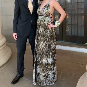 black sparkly prom dress